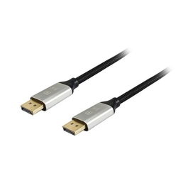 Conceptronic Cable DisplayPort 8K Premium 119262 7680x4320 2m DisplayPort Macho a DisplayPort Macho Negro Aluminio