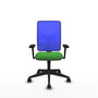 PIQUERAS Y CRESPO Silla de oficina Motilla con mecanismo Sincro, Verde y Azul