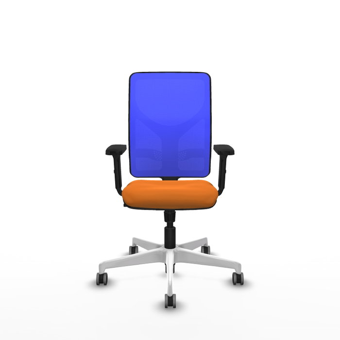 PIQUERAS Y CRESPO Silla de oficina Motilla Naranja y Azul