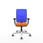 PIQUERAS Y CRESPO Silla de oficina Motilla Naranja y Azul