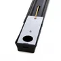 BX3 Light Carril Monofásico para Focos LED, 2 Metros, Negro, Perfil Aluminio, Sistema Iluminación Modular Profesional [BX3-218000CARRIL-N2M]