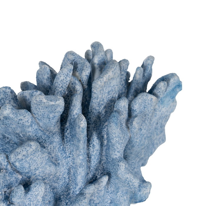 Figura Coral Azul Resina Decoración 22,50 X 13 X 16 cm