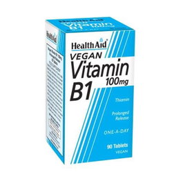 Health Aid Vitamina B1 (Tiamina) 100mg 90 Comprimidos Complemento Alimenticio Energía