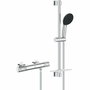 Grohe 34791001 Set de Ducha Termostático con Rociador 3 Chorros, Barra 60cm y Flexo, Ahorro Agua, Cromo