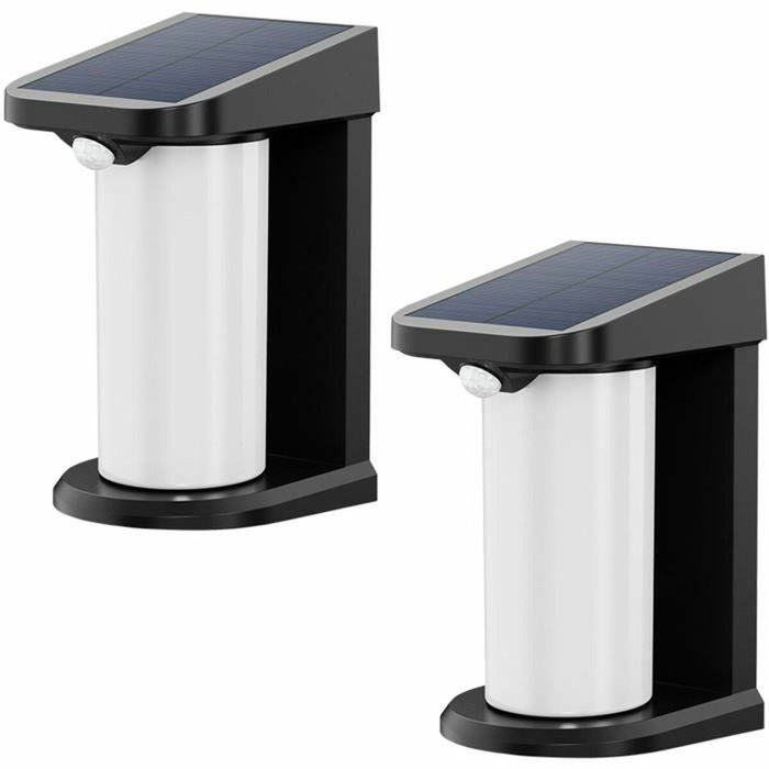 Lumisky Juego de 2 focos solares LUSTY con detector de movimiento y LED blanco Lumisky Juego de 2 focos solares LUSTY con detector de movimiento y LED blanco