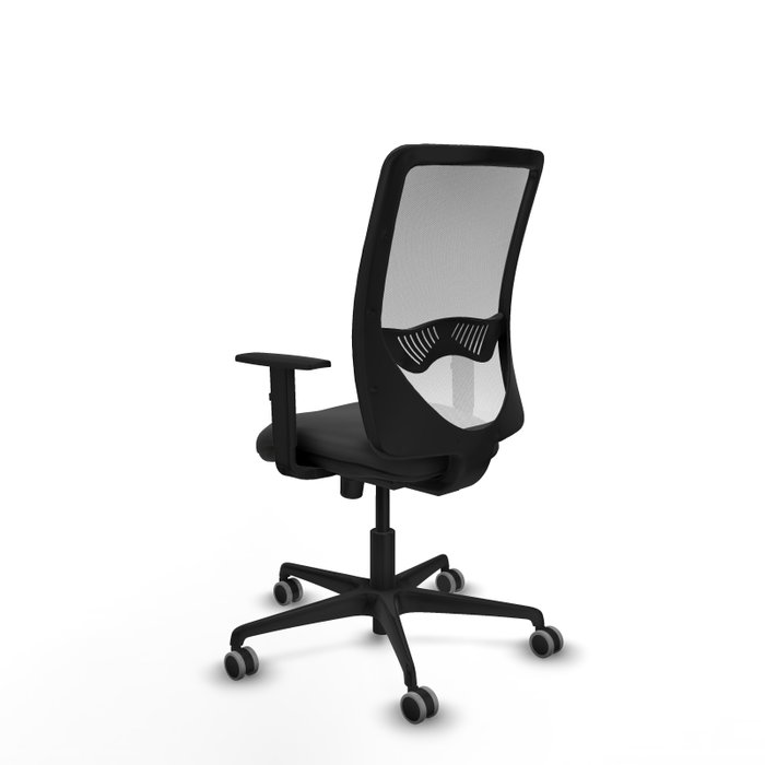 PIQUERAS Y CRESPO Silla de oficina Zulema con mecanismo Sincro, Gris oscuro y Blanco