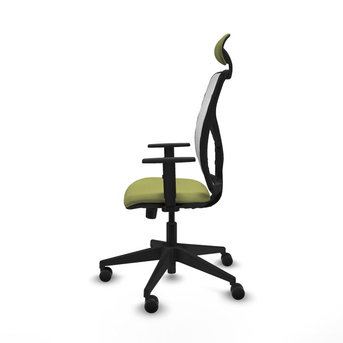 PIQUERAS Y CRESPO Silla de oficina Motilla Verde oliva y Blanco con mecanismo Sincro PIQUERAS Y CRESPO Silla de oficina Motilla Verde oliva y Blanco con mecanismo Sincro