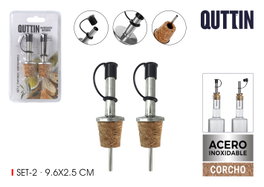 Quttin Set de 24 Tapones Vertedores para Corcho y Tapas Quttin