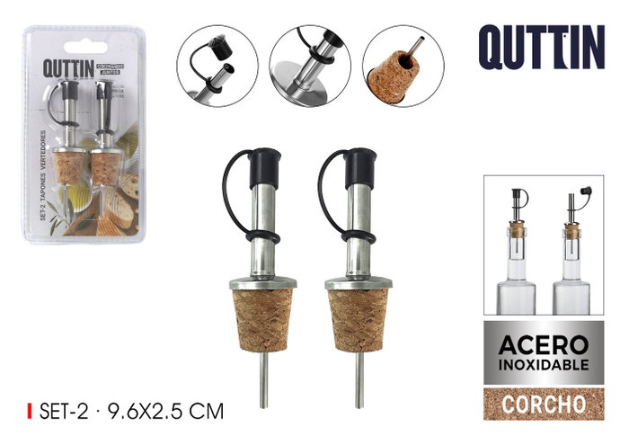 Quttin Set de 24 Tapones Vertedores para Corcho y Tapas Quttin Quttin Set de 24 Tapones Vertedores para Corcho y Tapas Quttin