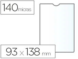 Esselte Funda Portadocumentos Plástico Transparente Cristal 93x138 mm 140 micras