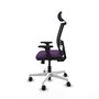 PIQUERAS Y CRESPO Silla de oficina Yunquera con mecanismo Sincro/Traslack, Morado y Negro