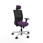 PIQUERAS Y CRESPO Silla de oficina Yunquera con mecanismo Sincro/Traslack, Morado y Negro