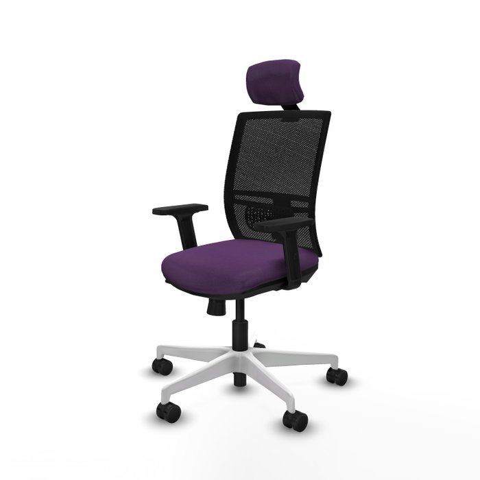 PIQUERAS Y CRESPO Silla de oficina Yunquera con mecanismo Sincro/Traslack, Morado y Negro PIQUERAS Y CRESPO Silla de oficina Yunquera con mecanismo Sincro/Traslack, Morado y Negro