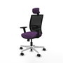 PIQUERAS Y CRESPO Silla de oficina Yunquera con mecanismo Sincro/Traslack, Morado y Negro