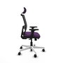 PIQUERAS Y CRESPO Silla de oficina Yunquera con mecanismo Sincro/Traslack, Morado y Negro