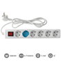 GSC Evolution Base múltiple Serie Estándar 6T con interruptor 1,5M Blanco