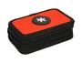Antartik Estuche Escolar Triple Cremallera Rojo 36 Piezas