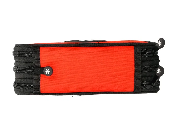 Antartik Estuche Escolar Triple Cremallera Rojo 36 Piezas