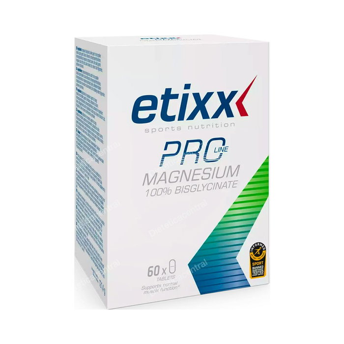 ETIXX Magnesium Bisglycinate Proline 60Comp. Suplemento de Magnesio con Vitamina B6 para Reducir Cansancio y Fatiga