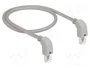 DeLOCK 85876 Cable de red RJ45 Cat.6A S/FTP angulado 0,5 m Gris