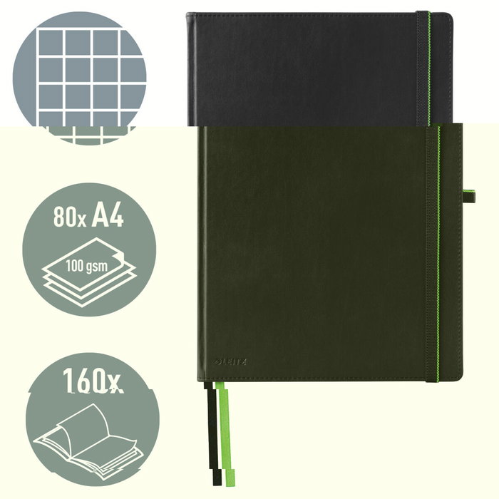 Leitz Cuaderno Complete Tapa Dura A4 80 Hojas Cuadriculado Negro Leitz Cuaderno Complete Tapa Dura A4 80 Hojas Cuadriculado Negro