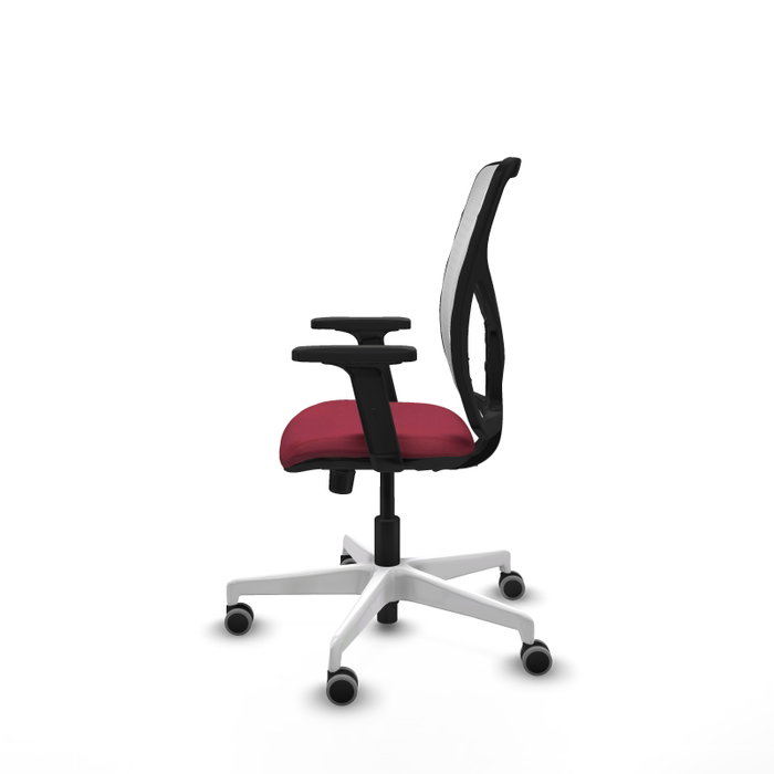 PIQUERAS Y CRESPO Silla de oficina Motilla con mecanismo Sincro, Granate y Blanco PIQUERAS Y CRESPO Silla de oficina Motilla con mecanismo Sincro, Granate y Blanco