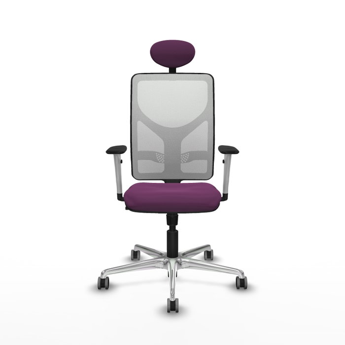PIQUERAS Y CRESPO Silla de oficina Motilla Morado con respaldo de malla Blanco PIQUERAS Y CRESPO Silla de oficina Motilla Morado con respaldo de malla Blanco