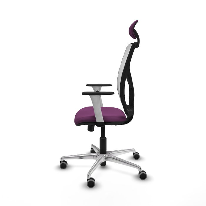 PIQUERAS Y CRESPO Silla de oficina Motilla Morado con respaldo de malla Blanco PIQUERAS Y CRESPO Silla de oficina Motilla Morado con respaldo de malla Blanco