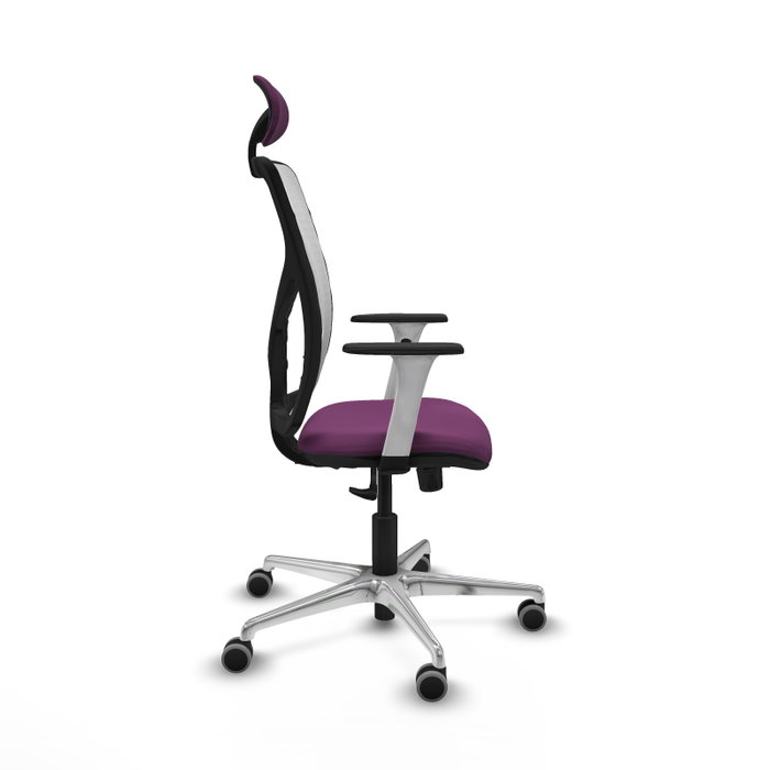 PIQUERAS Y CRESPO Silla de oficina Motilla Morado con respaldo de malla Blanco PIQUERAS Y CRESPO Silla de oficina Motilla Morado con respaldo de malla Blanco