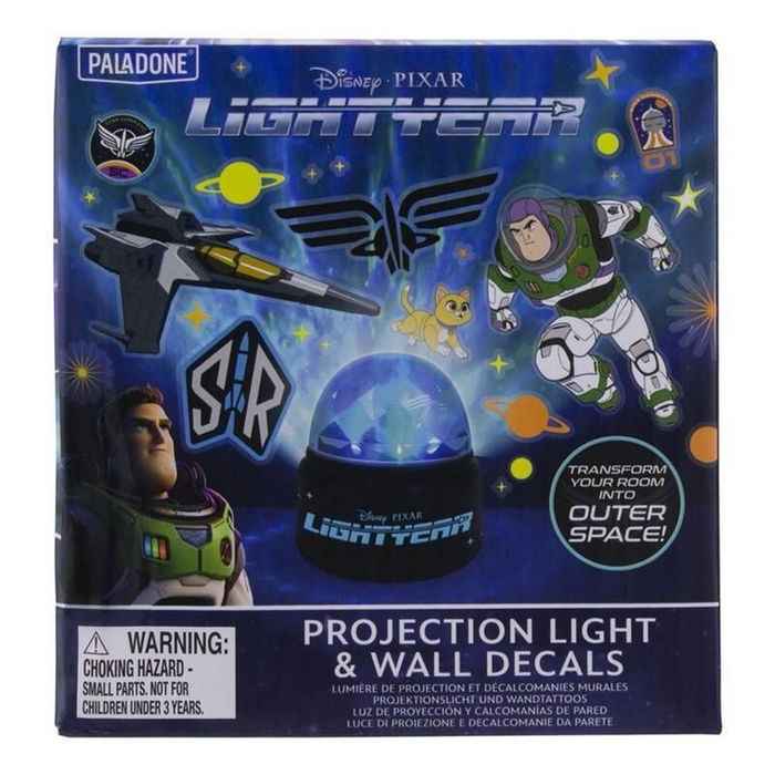 Paladone Lámpara de Proyección con Pegatinas Toy Story Buzz Lightyear - Proyector Luz y Pegatinas Pared Disney