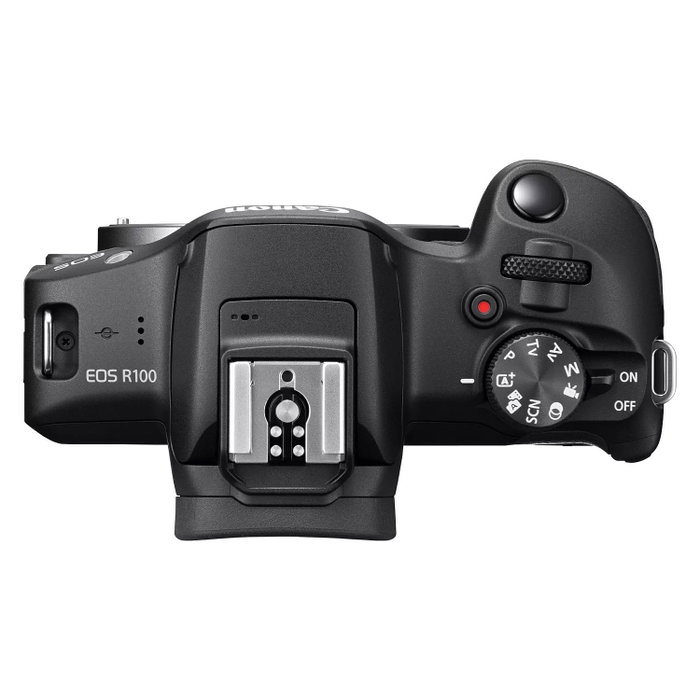 Canon EOS R100 con objetivos RF-S 18-45mm y RF-S 55-210mm Kit