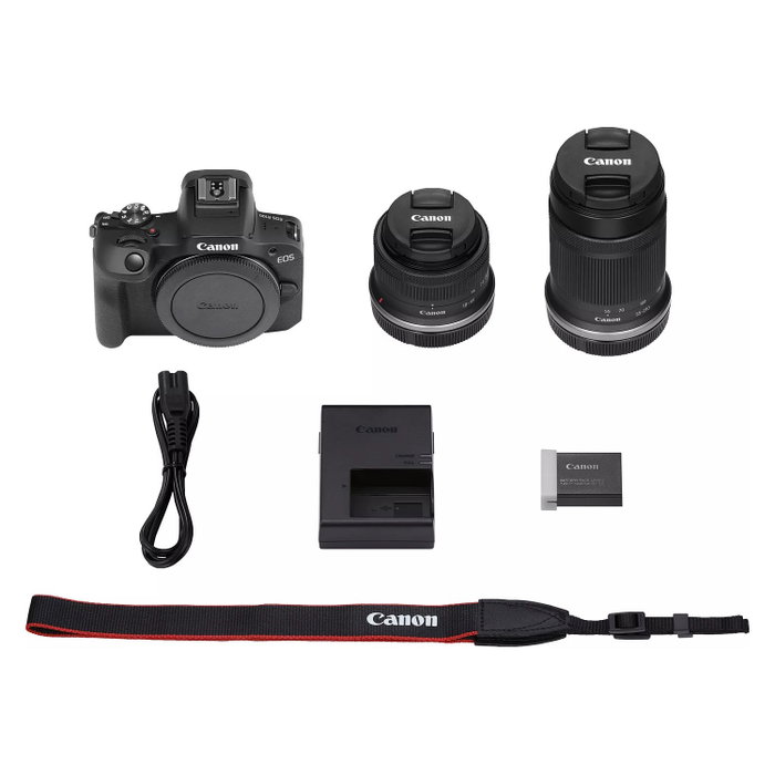 Canon EOS R100 con objetivos RF-S 18-45mm y RF-S 55-210mm Kit