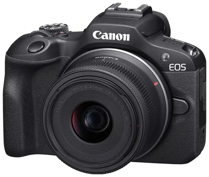 Canon EOS R100 con kit de objetivos RF-S 18-45mm y RF-S 55-200mm, Negro Canon EOS R100 con kit de objetivos RF-S 18-45mm y RF-S 55-200mm, Negro