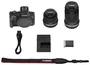 Canon EOS R100 con kit de objetivos RF-S 18-45mm y RF-S 55-200mm, Negro
