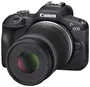 Canon EOS R100 con kit de objetivos RF-S 18-45mm y RF-S 55-200mm, Negro