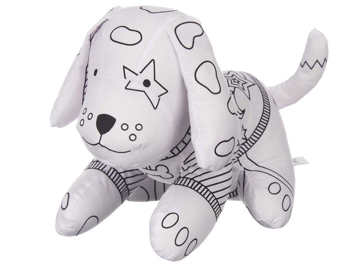 Pincello Peluche Colorear Perro 13x14x20 cm Tela (Set de 8)