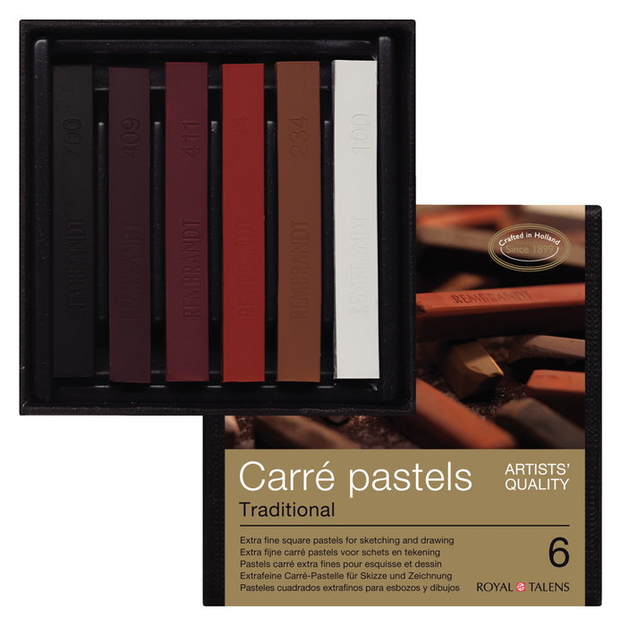 Rembrandt Set de pasteles cuadrados de 6 colores Rembrandt Set de pasteles cuadrados de 6 colores