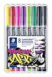 Rotulador Permanente Staedtler 31 Lumocolor Art (F, M, B) Surtido Estuche De 8