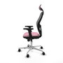 PIQUERAS Y CRESPO Silla de oficina Jorquera Rosa y Gris