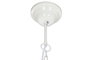 DKD Home Decor Lámpara de Techo de Papel Maché y Hierro Blanca