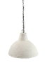DKD Home Decor Lámpara de Techo de Papel Maché y Hierro Blanca