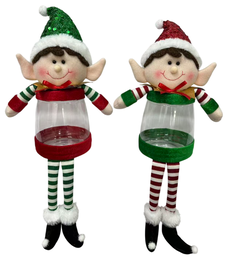 DKD Home Decor Figura de Elfo Multicolor Surtido de 2