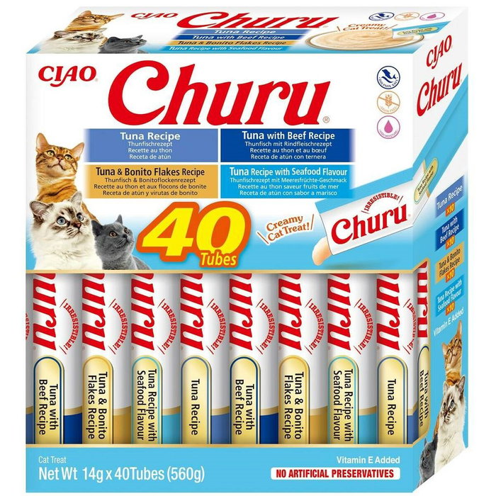 Churu Variedades de Atún para Gatos 40x14g Churu Variedades de Atún para Gatos 40x14g