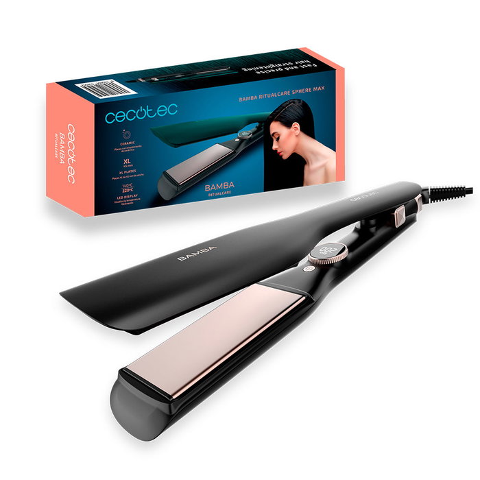 Cecotec Bamba RitualCare Sphere Max Plancha de Pelo XL Negra