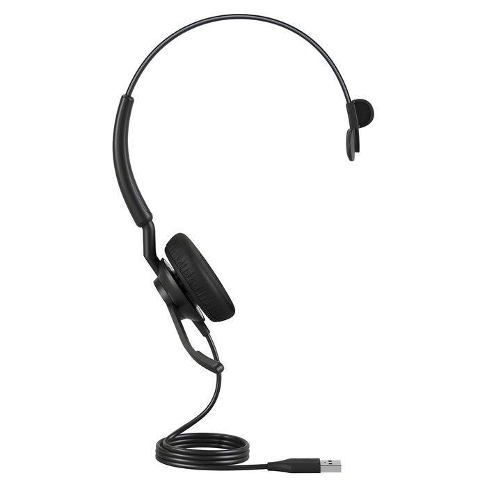 Jabra Engage 40 Mono USB-A UC Headset Supraaural, Auriculares Alámbricos para Oficina/Centro de Llamadas con Micrófono Boom y Reducción de Ruido, Negro
