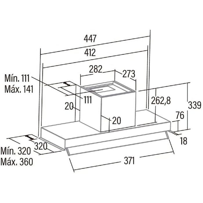 Extractor de Cocina Cata ARMONIA45X