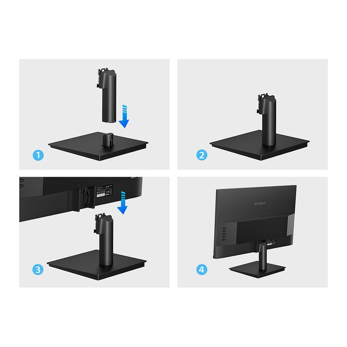 Koorui E2711F Monitor de Oficina IPS de 27" Full HD 100Hz, AMD FreeSync Premium, 6 ms, 99% sRGB, VESA 100x100, Negro Koorui E2711F Monitor de Oficina IPS de 27" Full HD 100Hz, AMD FreeSync Premium, 6 ms, 99% sRGB, VESA 100x100, Negro