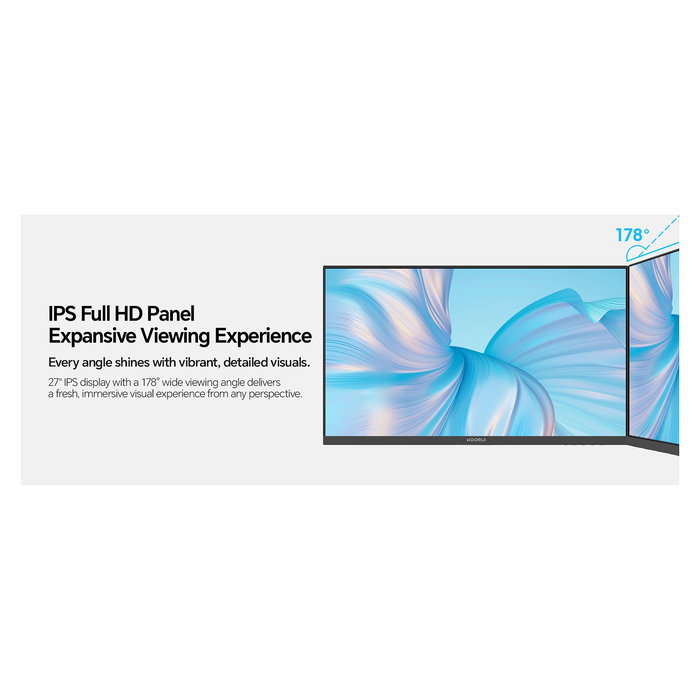 Koorui E2711F Monitor de Oficina IPS de 27" Full HD 100Hz, AMD FreeSync Premium, 6 ms, 99% sRGB, VESA 100x100, Negro Koorui E2711F Monitor de Oficina IPS de 27" Full HD 100Hz, AMD FreeSync Premium, 6 ms, 99% sRGB, VESA 100x100, Negro
