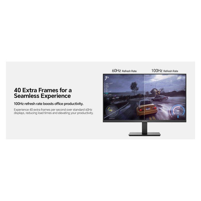 Koorui E2711F Monitor de Oficina IPS de 27" Full HD 100Hz, AMD FreeSync Premium, 6 ms, 99% sRGB, VESA 100x100, Negro Koorui E2711F Monitor de Oficina IPS de 27" Full HD 100Hz, AMD FreeSync Premium, 6 ms, 99% sRGB, VESA 100x100, Negro