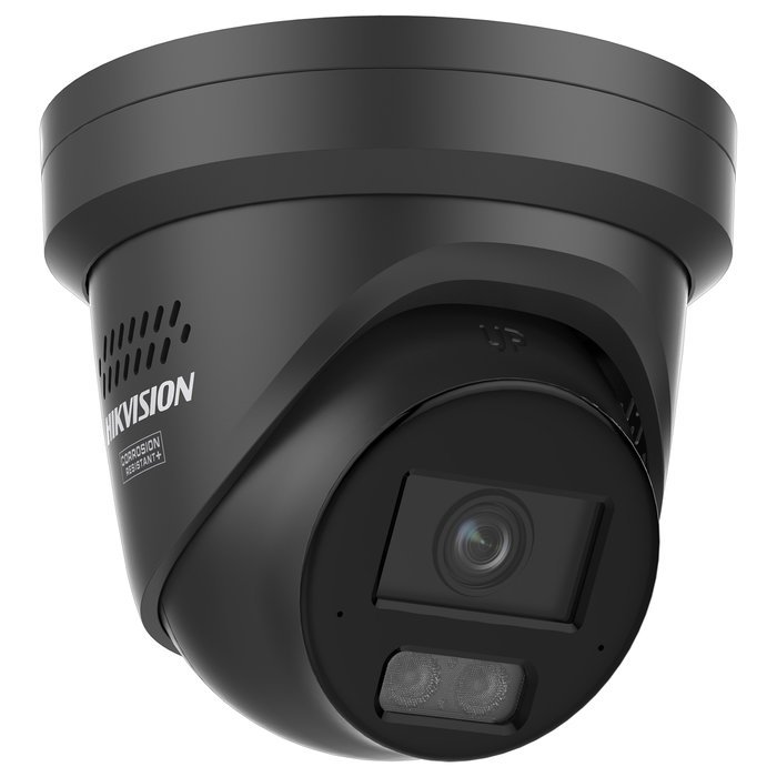 Hikvision DS-2CD2347G3-LIS2UY/SL(2.8mm) ColorVu Pro Series - Cámara de Seguridad IP Turret 4MP para Interior y Exterior, Luz Híbrida Inteligente, WDR 130 dB, IP67, Negro
